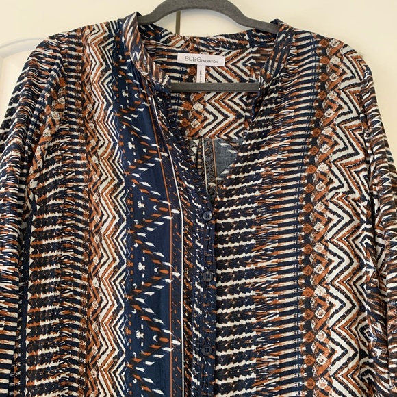 BCBGeneration Aztec Button-Front Dress - Picture 3 of 4